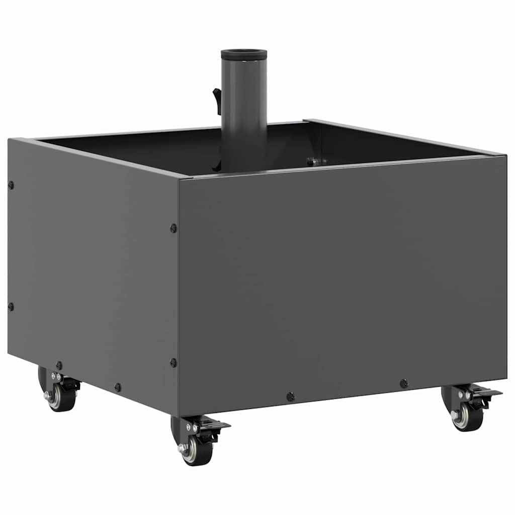 vidaXL Βάση Παρασόλ με Γλάστρα Ανθρακί 45 x 45 x 45 cm Ατσάλι