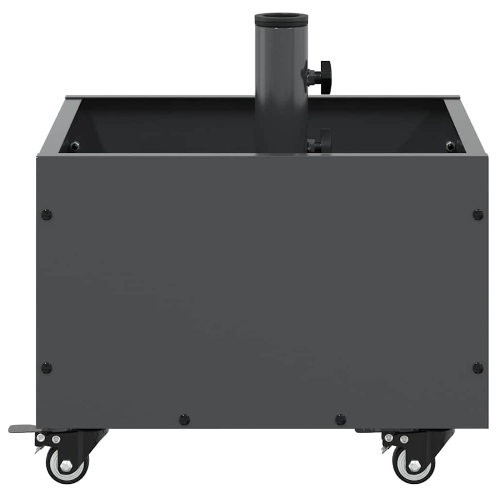 vidaXL Βάση Παρασόλ με Γλάστρα Ανθρακί 45 x 45 x 45 cm Ατσάλι