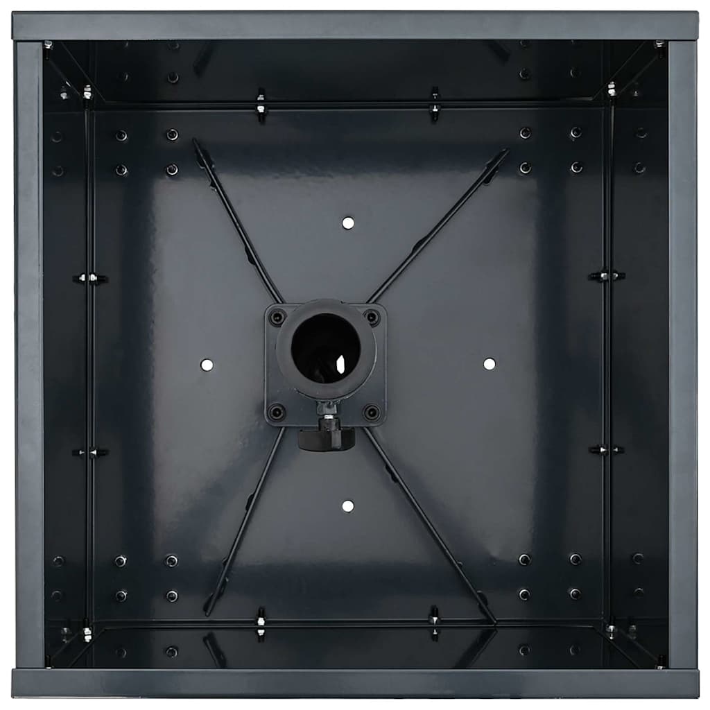 vidaXL Βάση Παρασόλ με Γλάστρα Ανθρακί 45 x 45 x 45 cm Ατσάλι