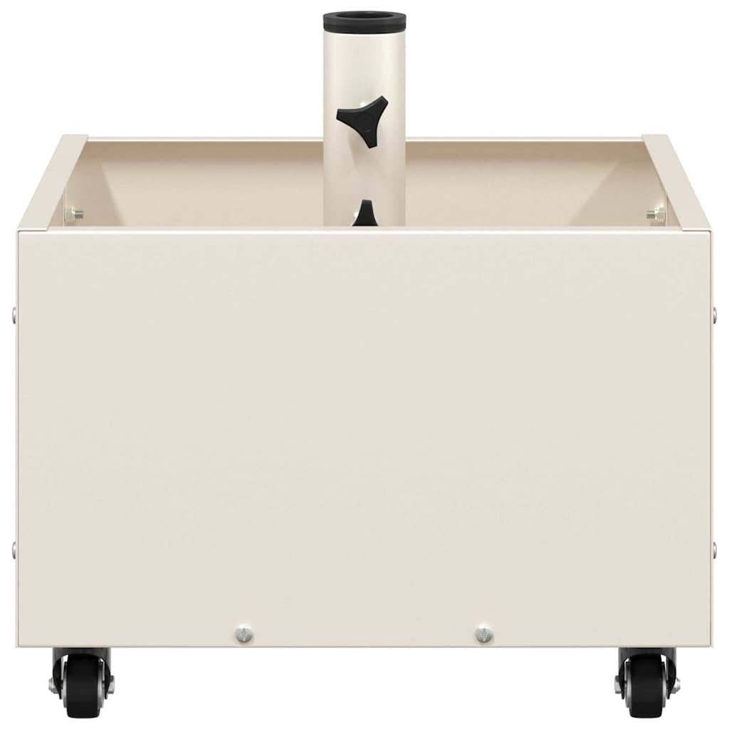 vidaXL Βάση Παρασόλ με Γλάστρα Λευκό 45 x 45 x 45 cm Ατσάλι