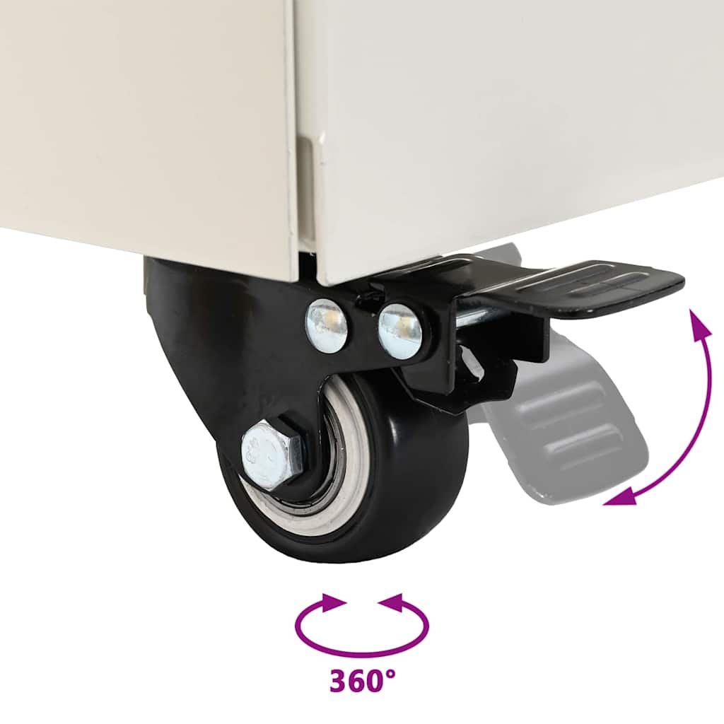 vidaXL Βάση Παρασόλ με Γλάστρα Λευκό 45 x 45 x 45 cm Ατσάλι