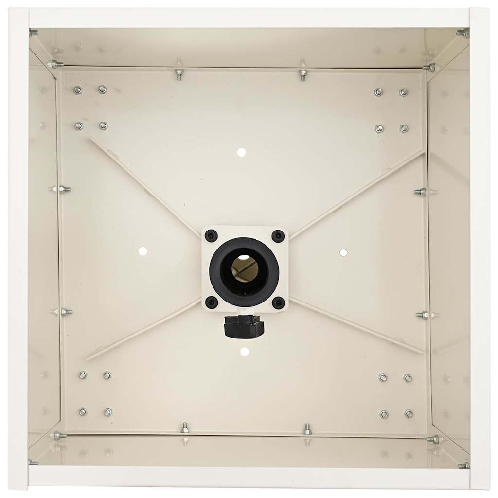 vidaXL Βάση Παρασόλ με Γλάστρα Λευκό 45 x 45 x 45 cm Ατσάλι