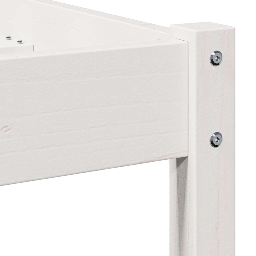 vidaXL Σκελετός Κρεβατιού με κεφαλάρι Λευκό 225,5 x 145,5 x 69,5 εκ.