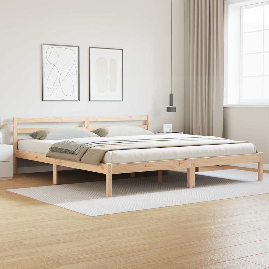 vidaXL Σκελετός Κρεβατιού με κεφαλάρι Καφέ 225,5 x 185,5 x 69,5 εκ.
