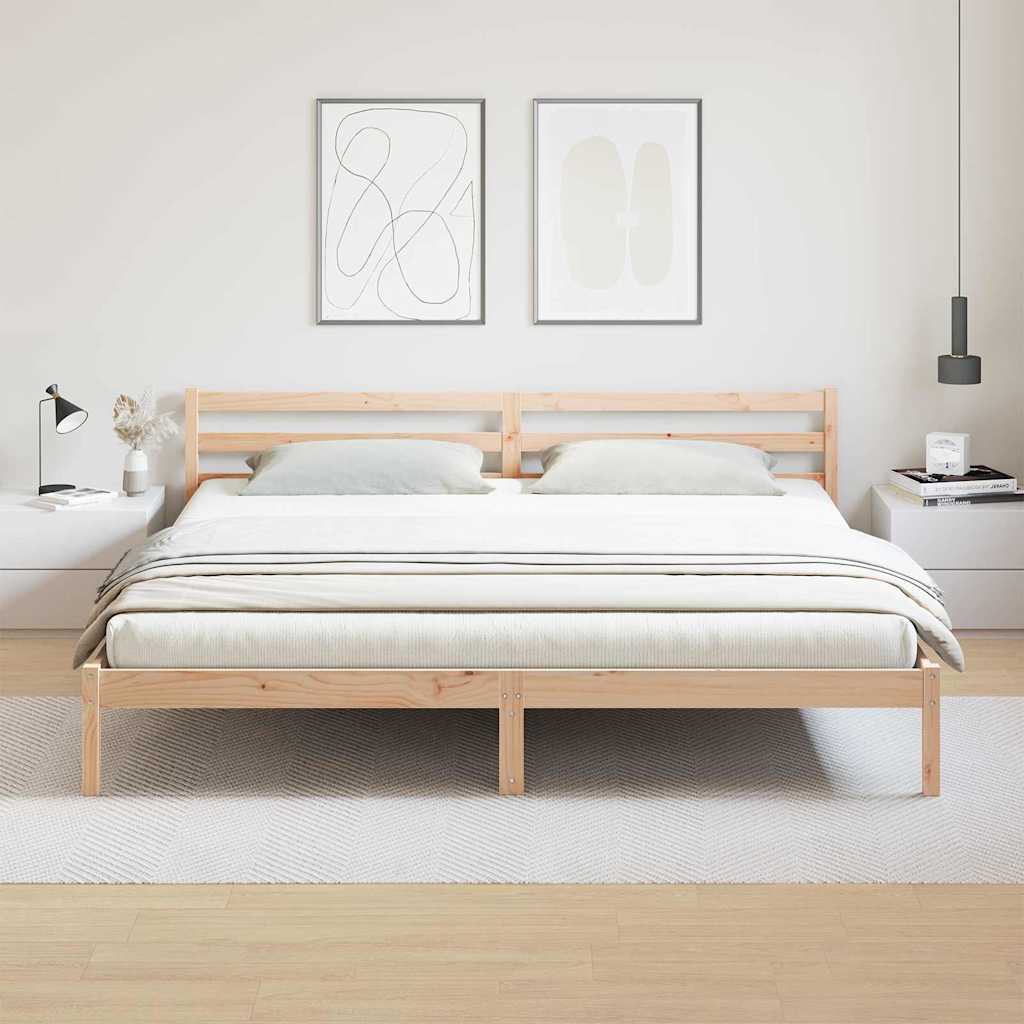 vidaXL Σκελετός Κρεβατιού με κεφαλάρι Καφέ 225,5 x 185,5 x 69,5 εκ.