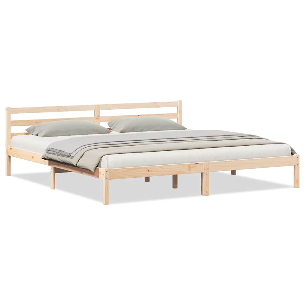 vidaXL Σκελετός Κρεβατιού με κεφαλάρι Καφέ 225,5 x 185,5 x 69,5 εκ.
