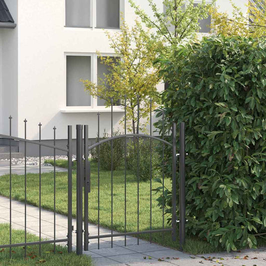 vidaXL Πύλη Κήπου WOERDEN 125 x 100 εκ Ατσάλι Γκρι Κλειδώσιμο