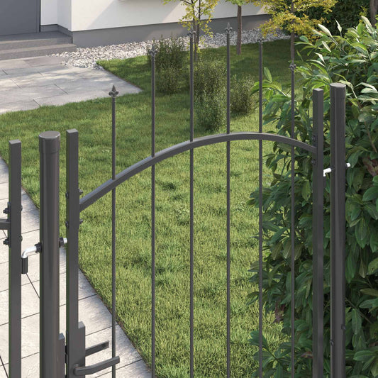 vidaXL Πύλη Κήπου με κλειδαριά Woerden Γκρι 200 x 100 cm Ατσάλι