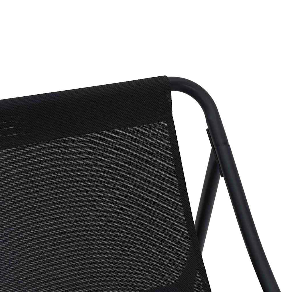 vidaXL Εξωτερικά Έπιπλα με μαξιλάρι Μαύρο 110 x 81 x 71 cm