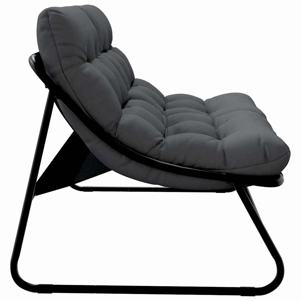vidaXL Εξωτερικά Έπιπλα με μαξιλάρι Μαύρο 110 x 81 x 71 cm