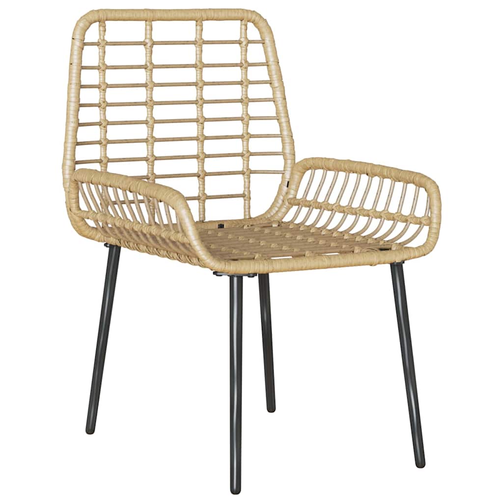 vidaXL Σέτ φαγητού για κήπο 3 pcs Καφέ και Μαύρο και Κρέμ