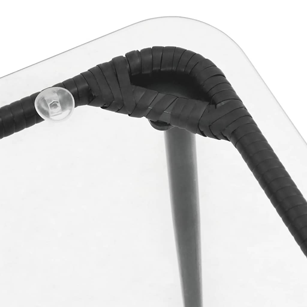 vidaXL Τραπέζι Κήπου Μαύρο 80 x 40 x 45.5 cm Πολυ ράταν