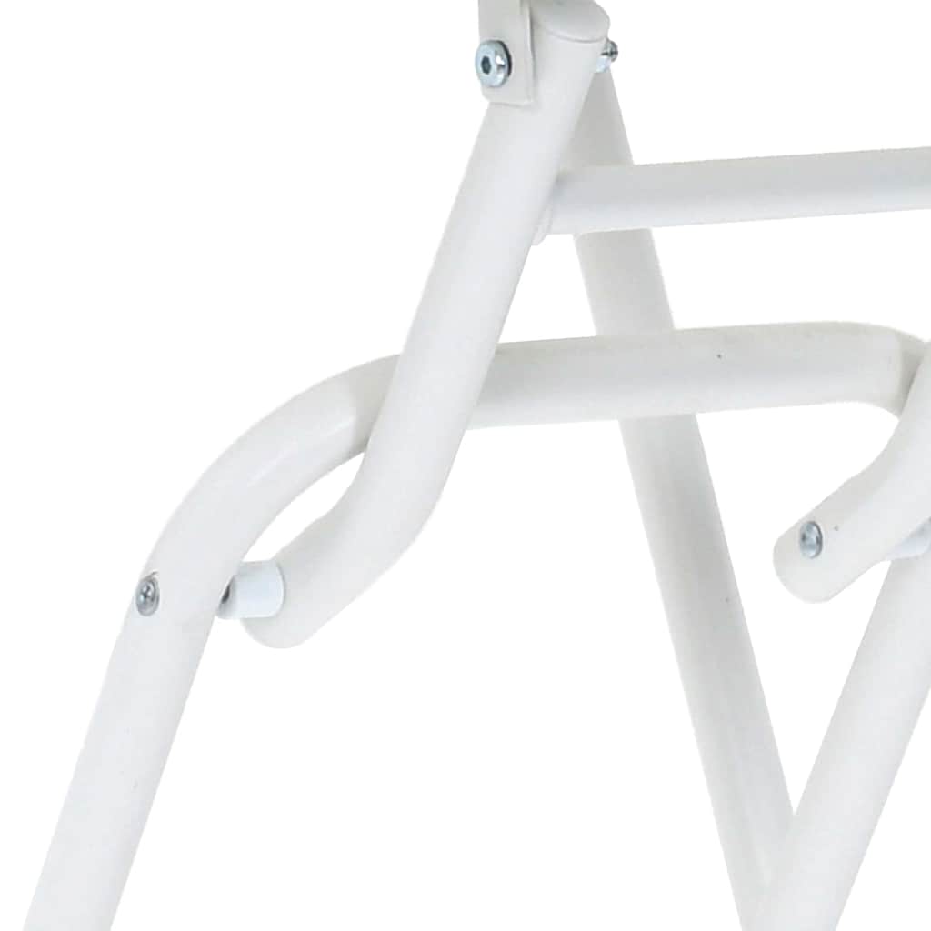 vidaXL Τραπέζι Κήπου Λευκό 50 x 50 x 72 cm Ατσάλι