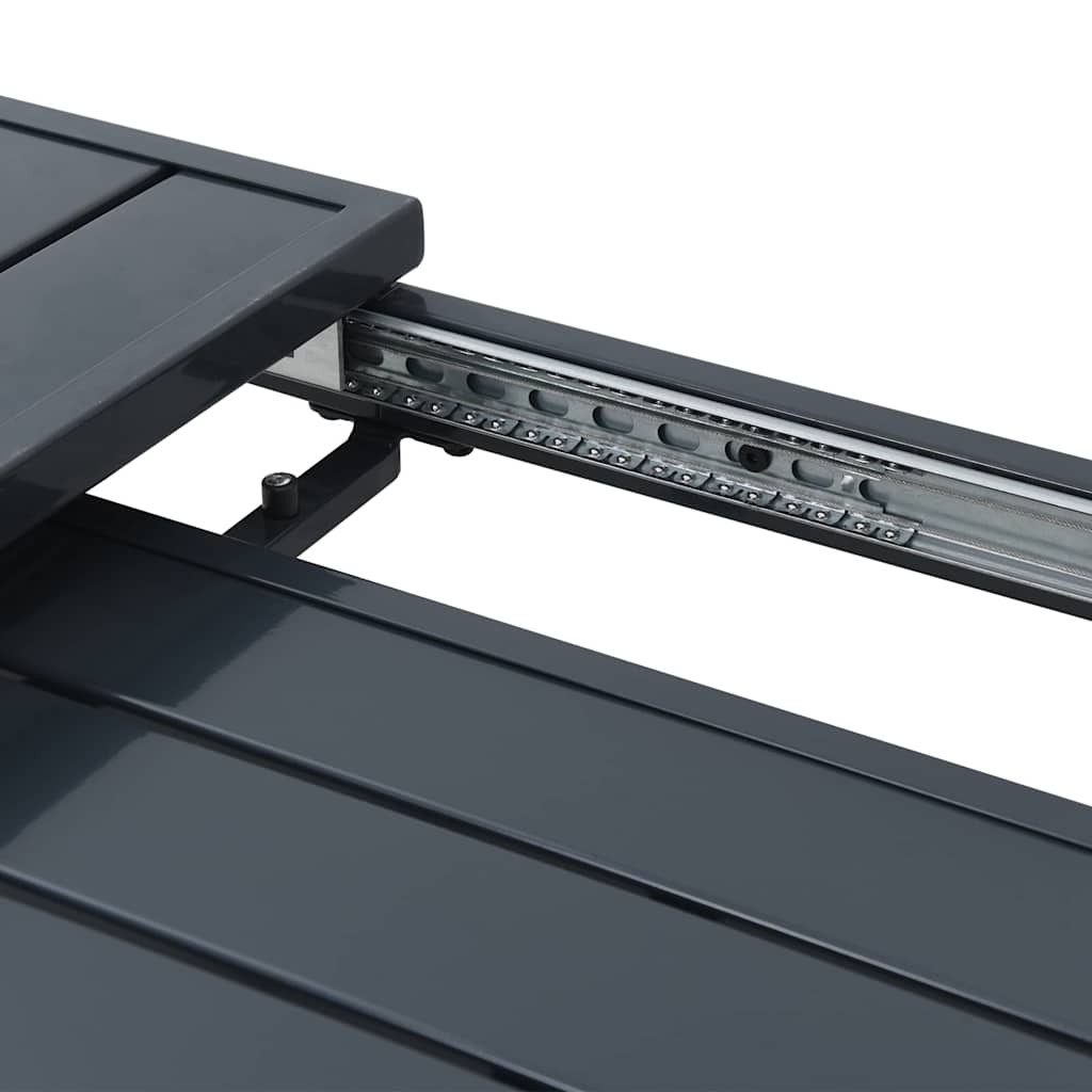 vidaXL Τραπέζι Επέκτασης Ανθρακί 180 x 80 x 76 εκ Ατσάλι