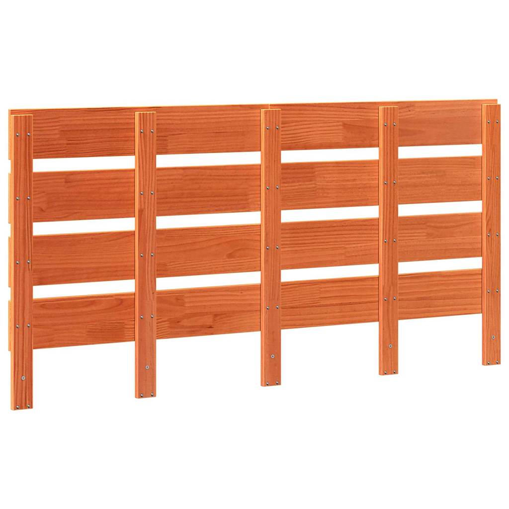 vidaXL Κεφαλάρι Κερωτό καφέ 160,5 x 3 x 80 cm Στερεά ξυλεία πεύκου