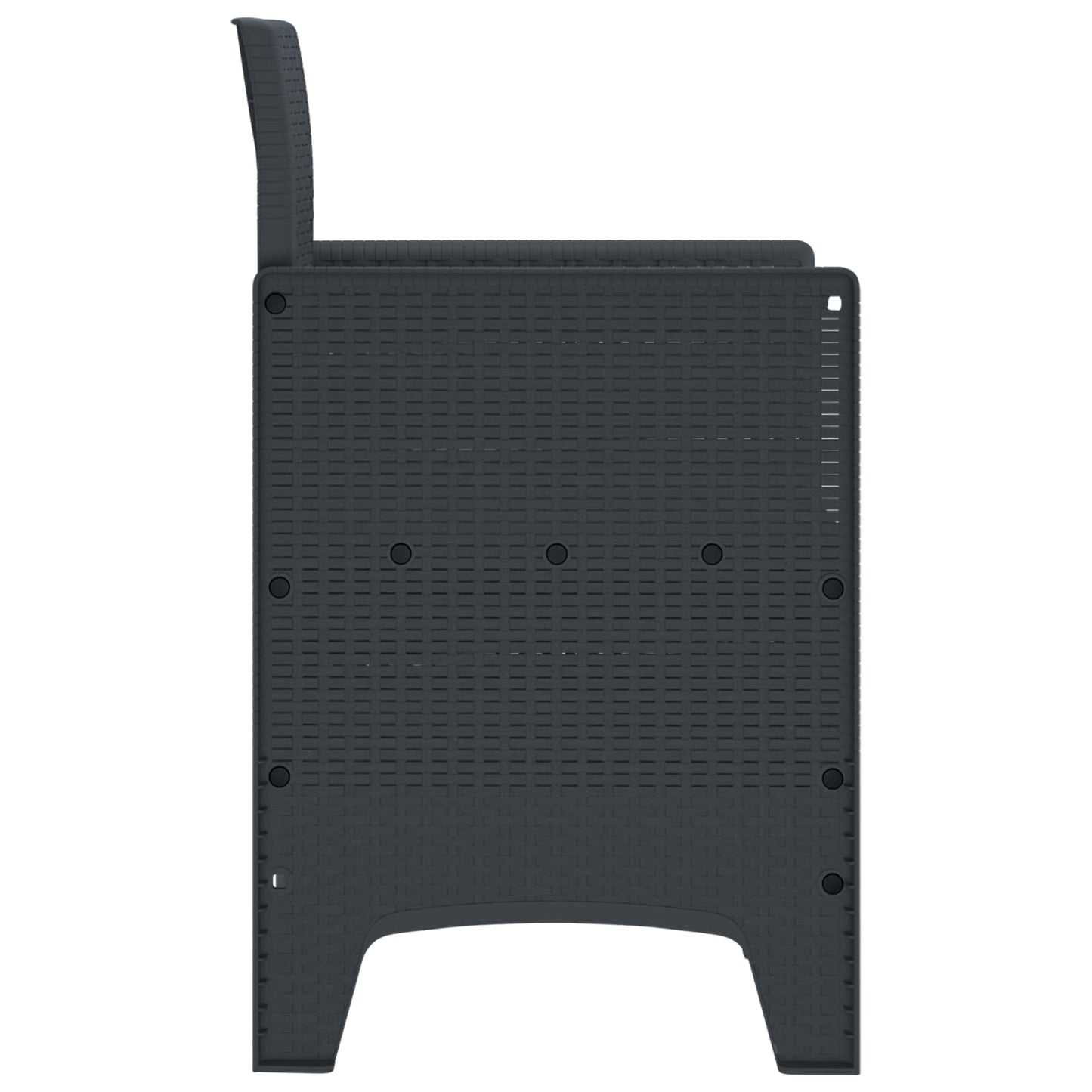 vidaXL Καρέκλα Κήπου 2 pcs Ανθρακί 53 x 49 x 85 εκ. Πολυπροπυλένιο