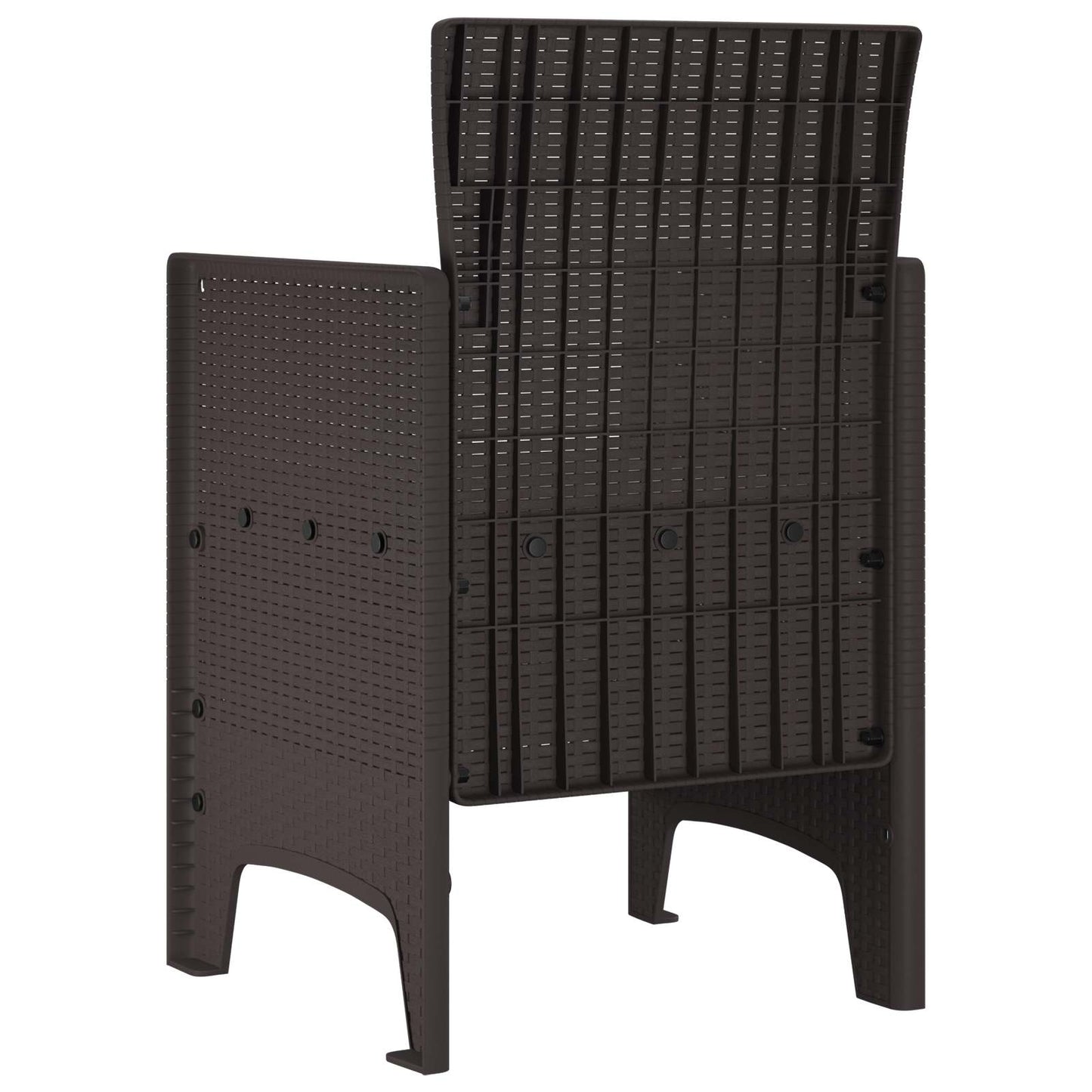 vidaXL Καρέκλα Κήπου 2 pcs Καφέ 53 x 49 x 85 εκ. Πολυπροπυλένιο