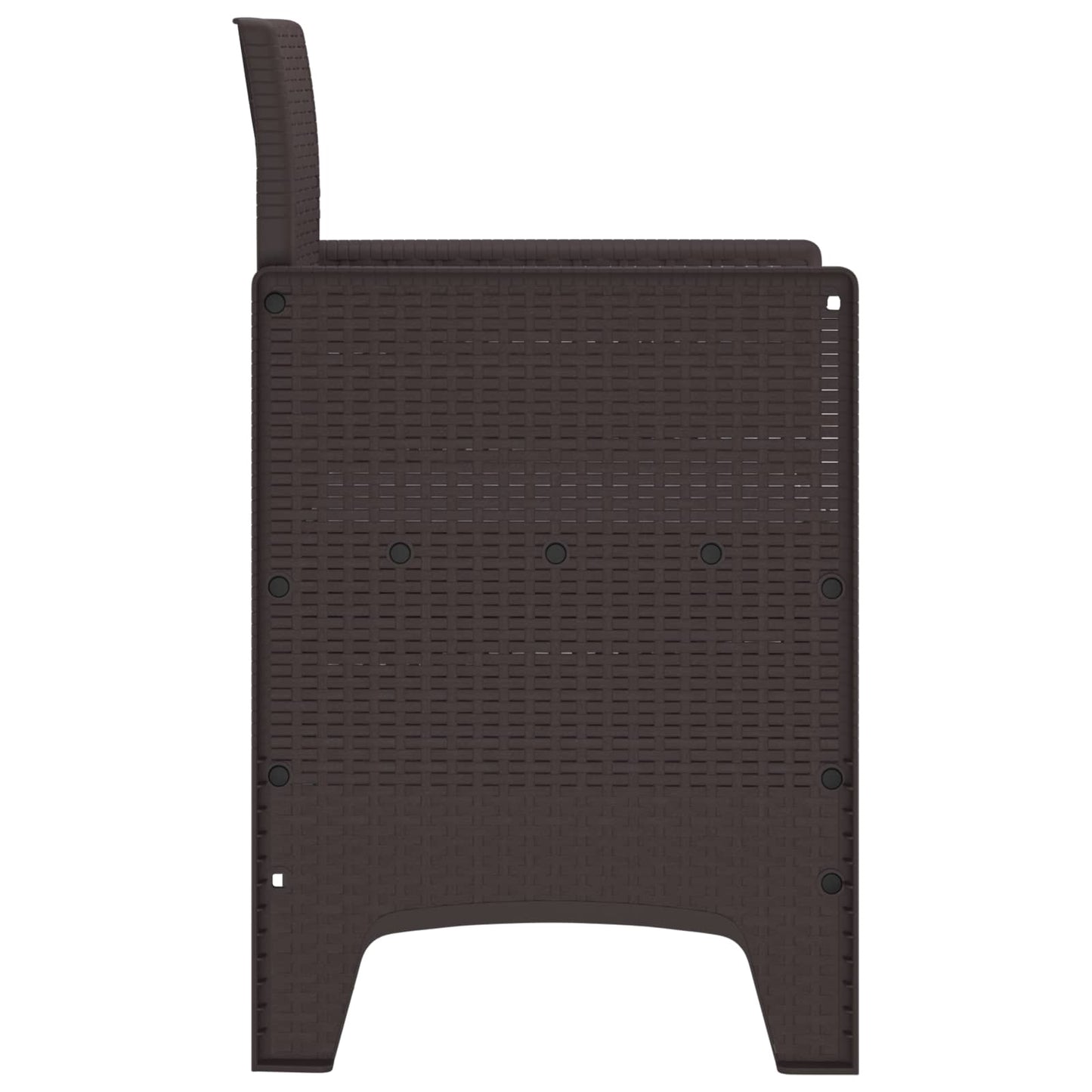 vidaXL Καρέκλα Κήπου 2 pcs Καφέ 53 x 49 x 85 εκ. Πολυπροπυλένιο