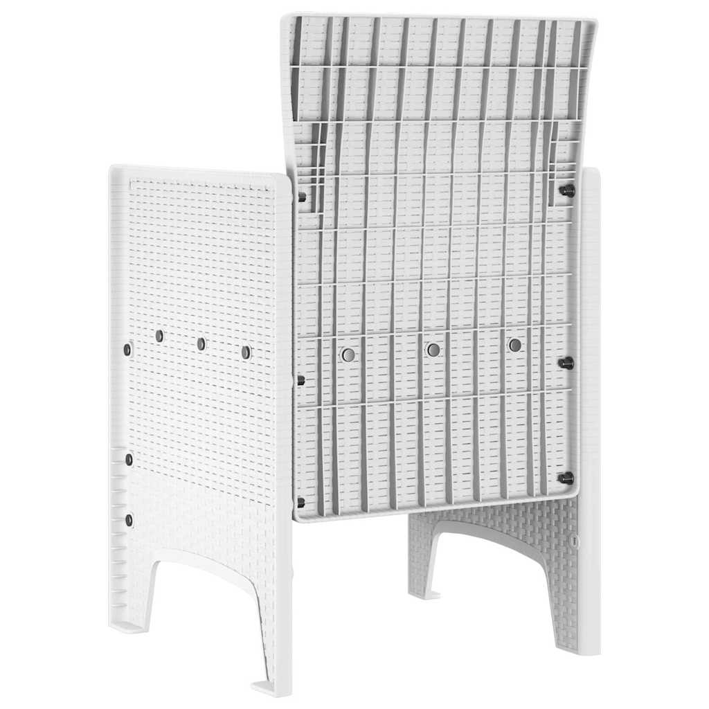 vidaXL Καρέκλα Κήπου 2 pcs Λευκό 53 x 49 x 85 εκ. Πολυπροπυλένιο