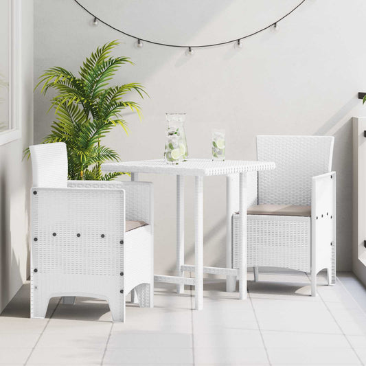 vidaXL Καρέκλα Κήπου 2 pcs Λευκό 53 x 49 x 85 εκ. Πολυπροπυλένιο
