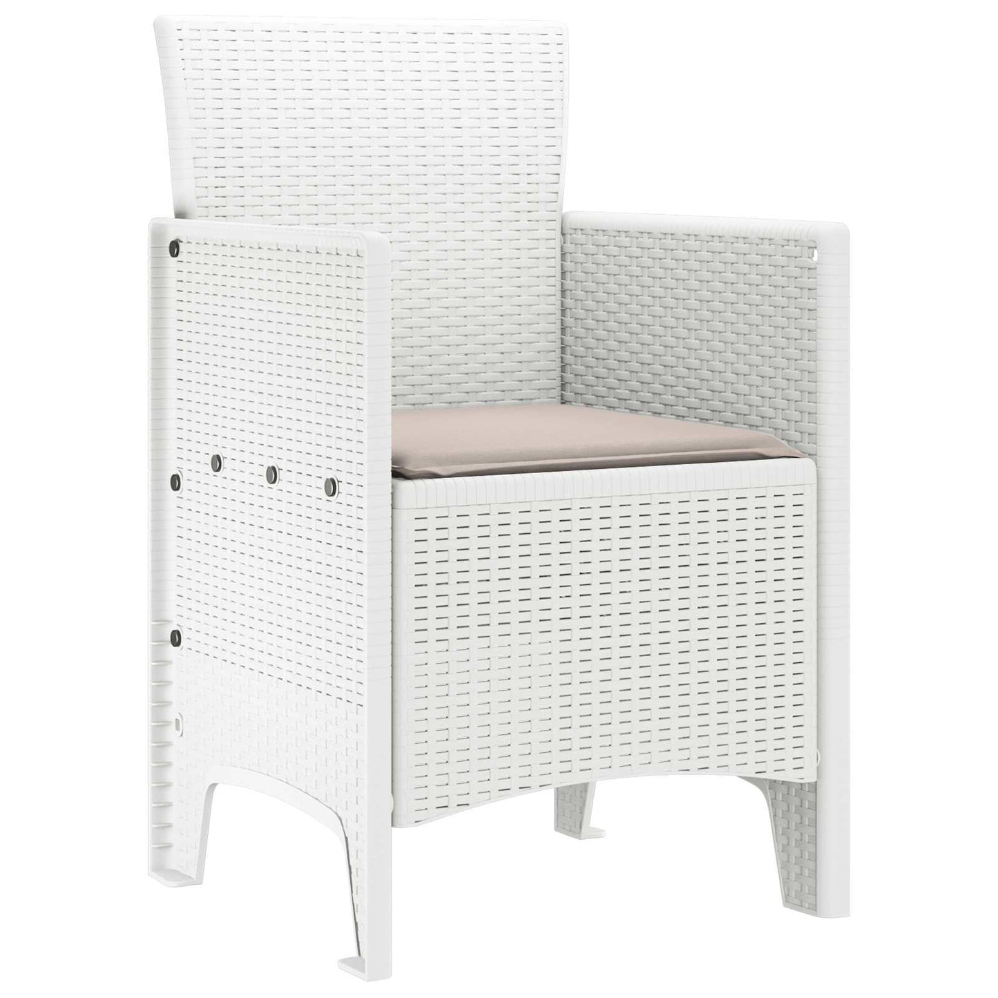vidaXL Καρέκλα Κήπου 2 pcs Λευκό 53 x 49 x 85 εκ. Πολυπροπυλένιο