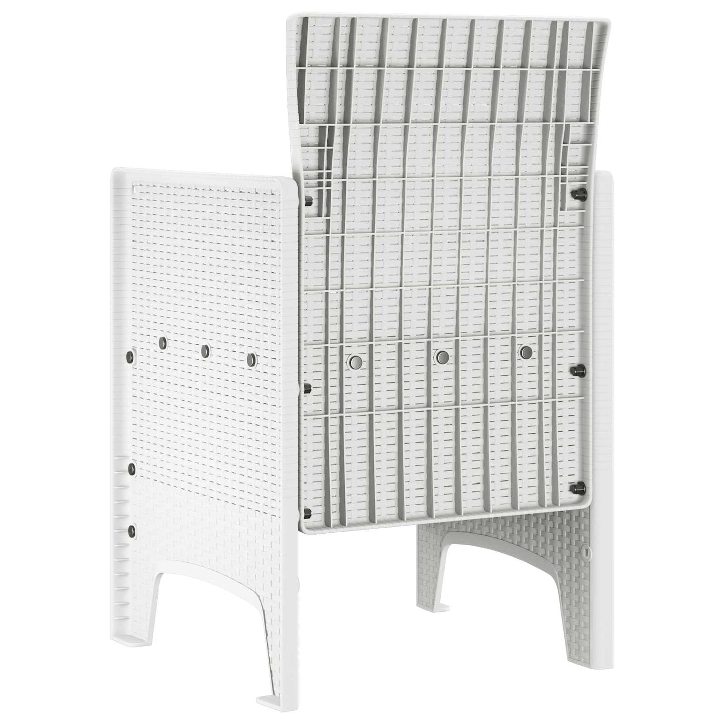 vidaXL Καρέκλα Κήπου 2 pcs Λευκό 53 x 49 x 85 εκ. Πολυπροπυλένιο