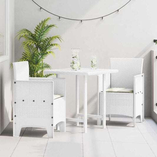 vidaXL Καρέκλα Κήπου 2 pcs Λευκό 53 x 49 x 85 εκ. Πολυπροπυλένιο
