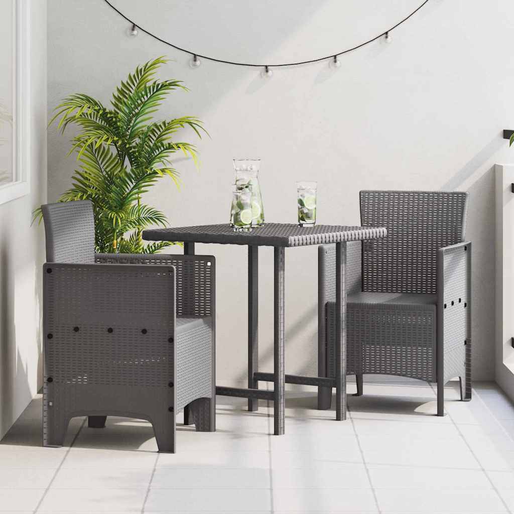 vidaXL Καρέκλα Κήπου με μαξιλάρι 2 pcs Ανοιχτό γκρι 53 x 49 x 85 εκ.