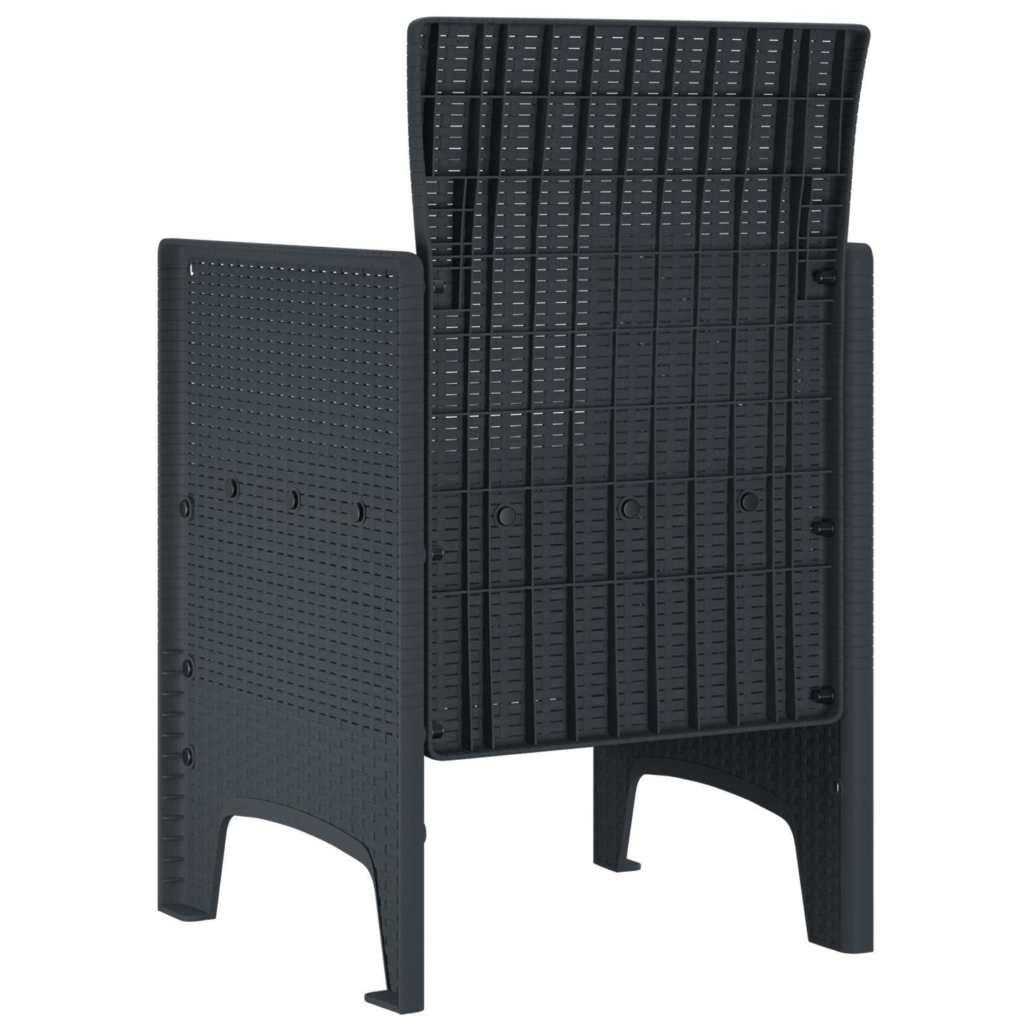 vidaXL Καρέκλα Κήπου 4 pcs Ανθρακί 53 x 49 x 85 εκ. Πολυπροπυλένιο