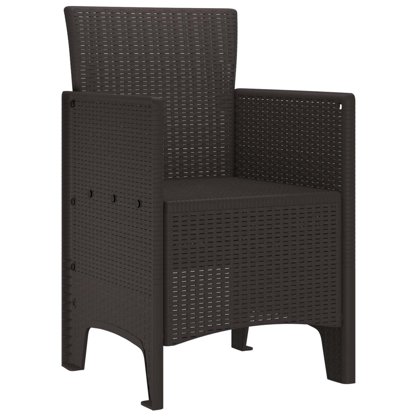 vidaXL Καρέκλα Κήπου 4 pcs Καφέ 53 x 49 x 85 εκ. Πολυπροπυλένιο