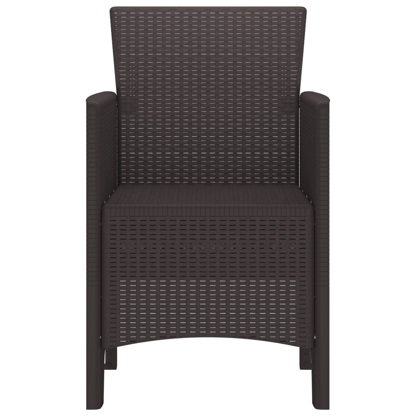 vidaXL Καρέκλα Κήπου 4 pcs Καφέ 53 x 49 x 85 εκ. Πολυπροπυλένιο