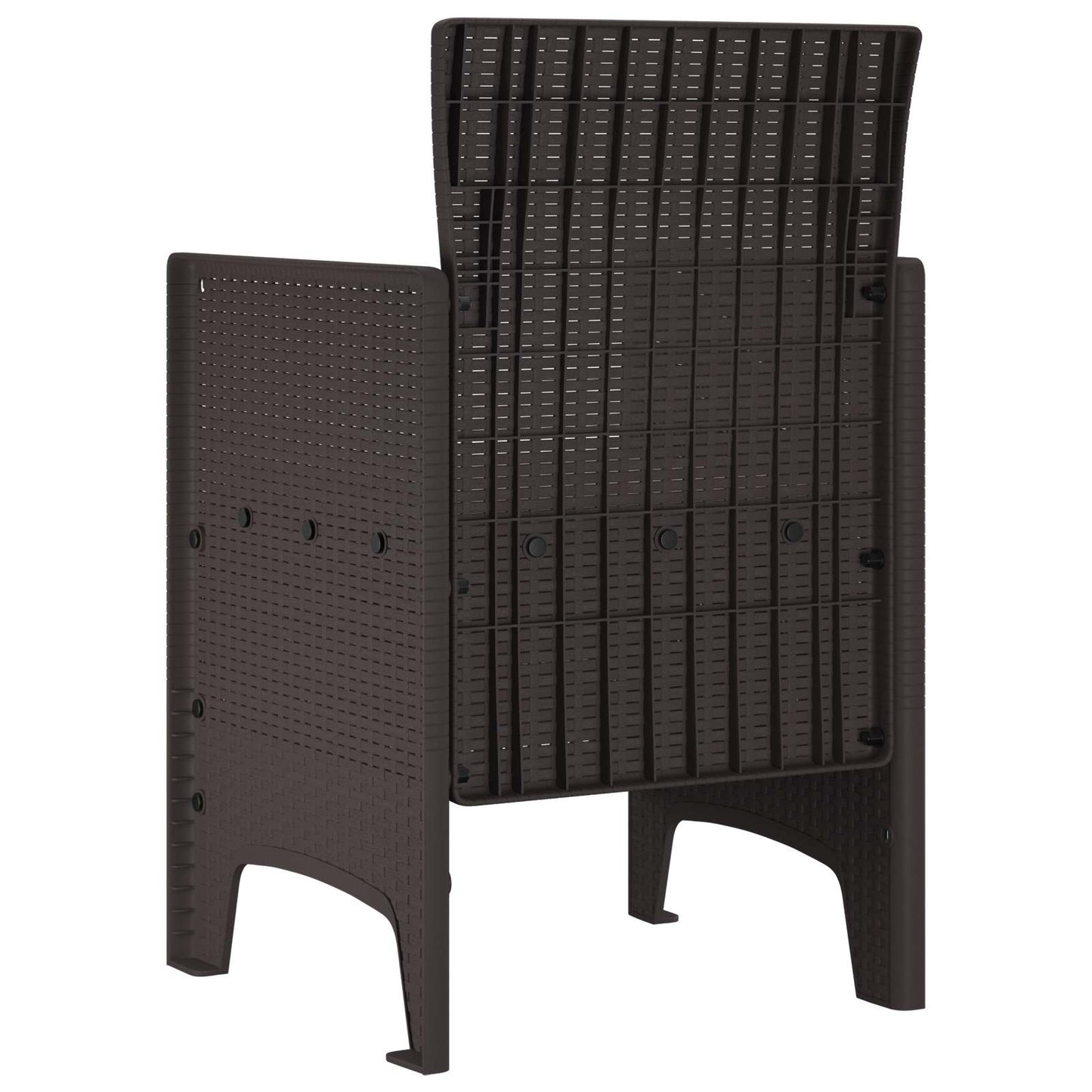 vidaXL Καρέκλα Κήπου 4 pcs Καφέ 53 x 49 x 85 εκ. Πολυπροπυλένιο
