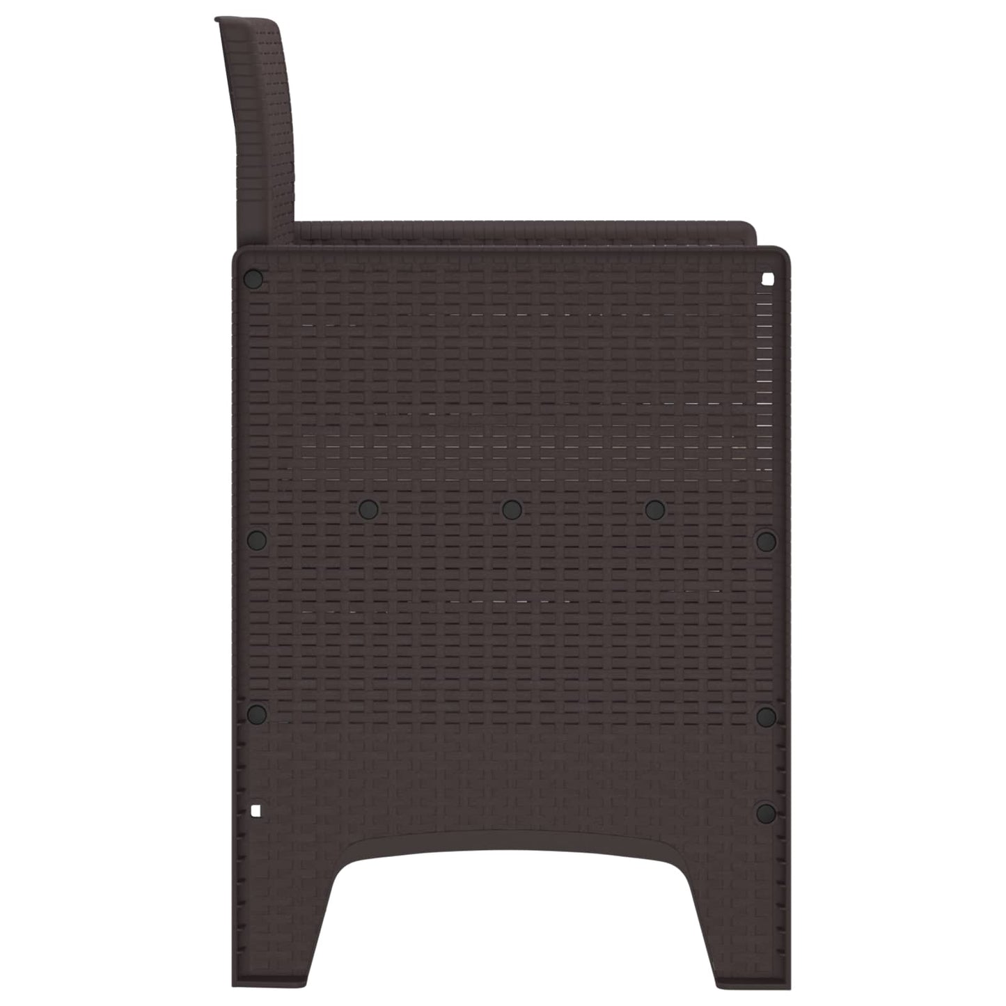 vidaXL Καρέκλα Κήπου 4 pcs Καφέ 53 x 49 x 85 εκ. Πολυπροπυλένιο