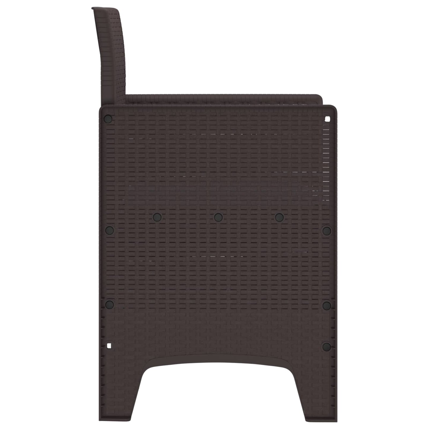 vidaXL Καρέκλα Κήπου 4 pcs Καφέ 53 x 49 x 85 εκ. Πολυπροπυλένιο