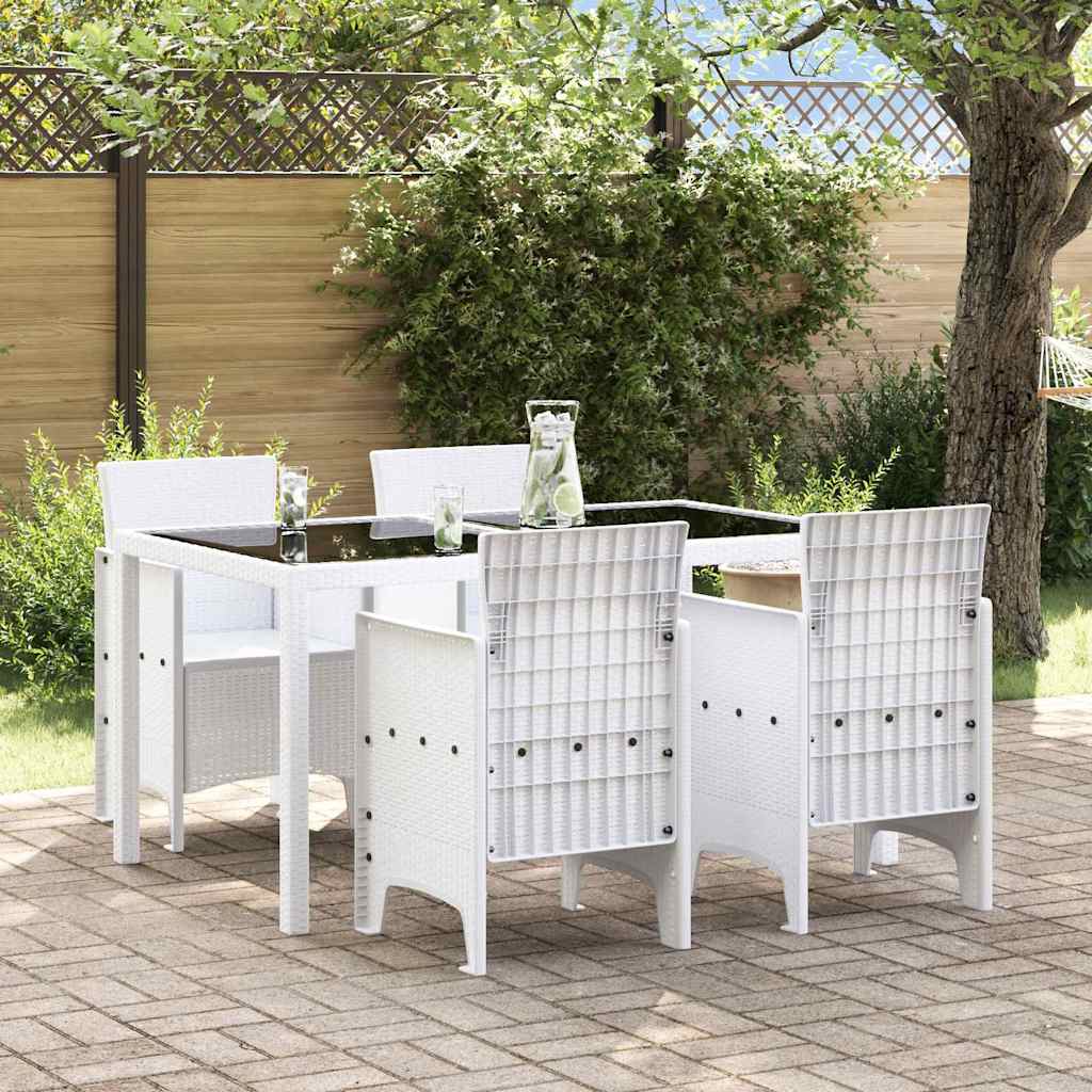 vidaXL Καρέκλα Κήπου 4 pcs Λευκό 53 x 49 x 85 εκ. Πολυπροπυλένιο