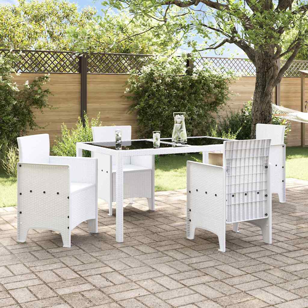 vidaXL Καρέκλα Κήπου 4 pcs Λευκό 53 x 49 x 85 εκ. Πολυπροπυλένιο