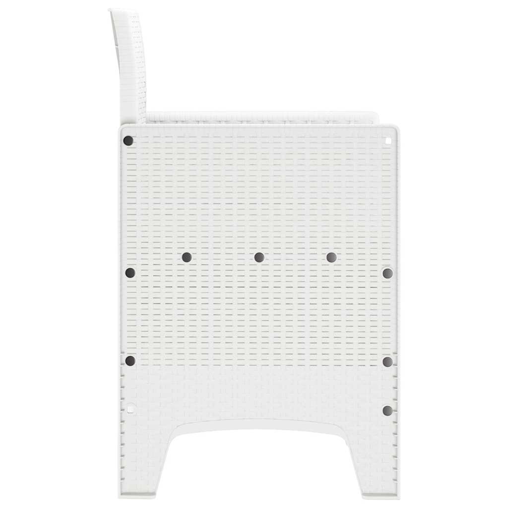vidaXL Καρέκλα Κήπου 4 pcs Λευκό 53 x 49 x 85 εκ. Πολυπροπυλένιο