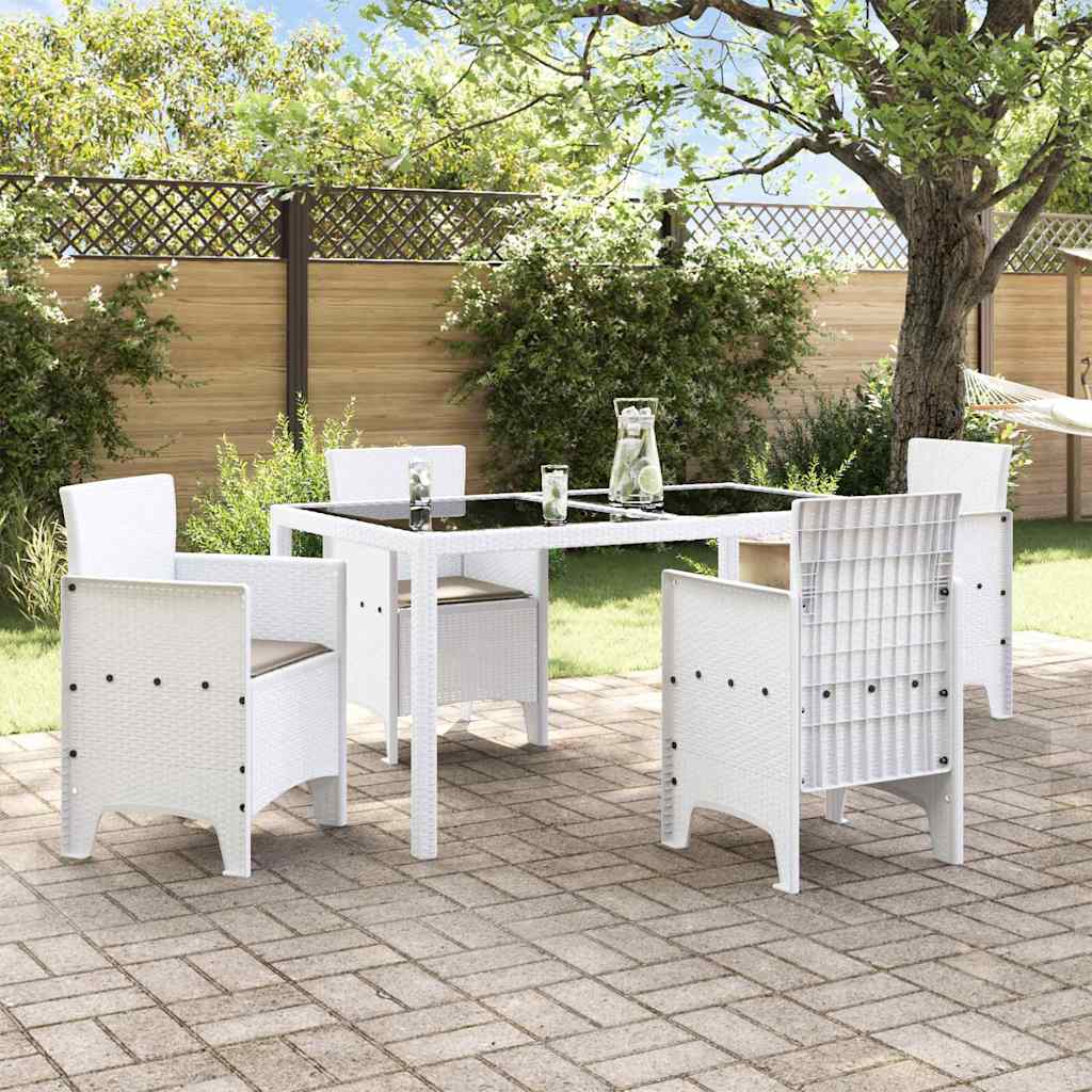 vidaXL Καρέκλα Κήπου 4 pcs Λευκό 53 x 49 x 85 εκ. Πολυπροπυλένιο