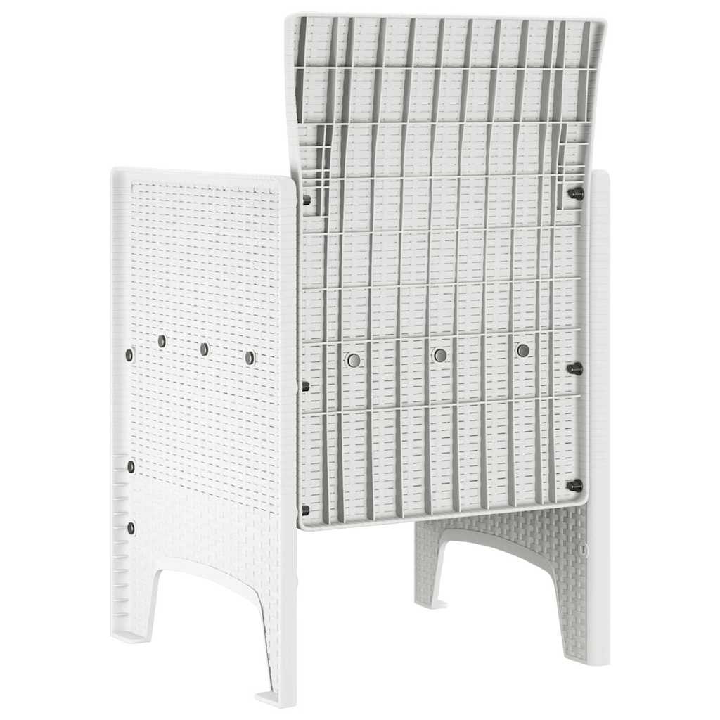vidaXL Καρέκλα Κήπου 4 pcs Λευκό 53 x 49 x 85 εκ. Πολυπροπυλένιο