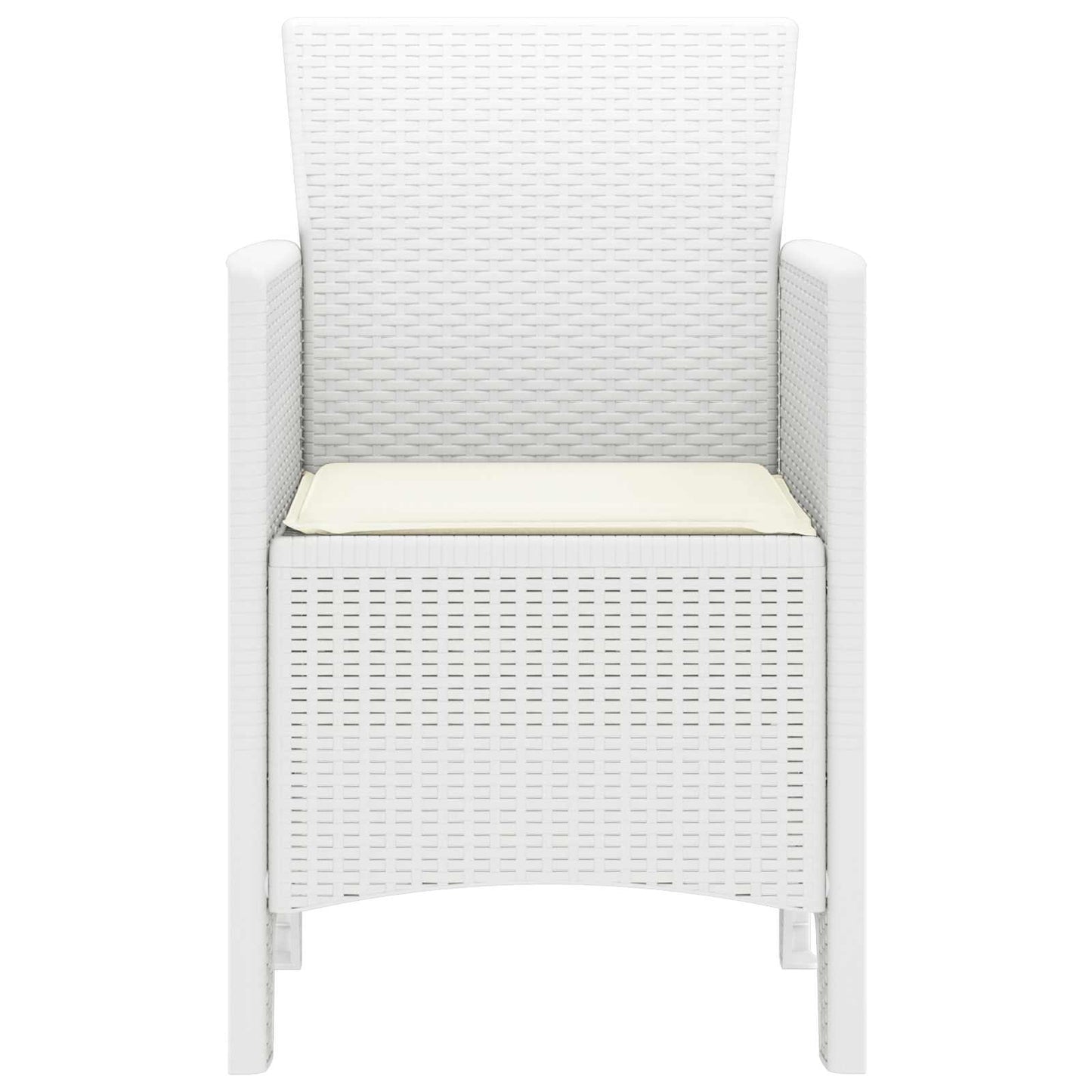 vidaXL Καρέκλα Κήπου 4 pcs Λευκό 53 x 49 x 85 εκ. Πολυπροπυλένιο