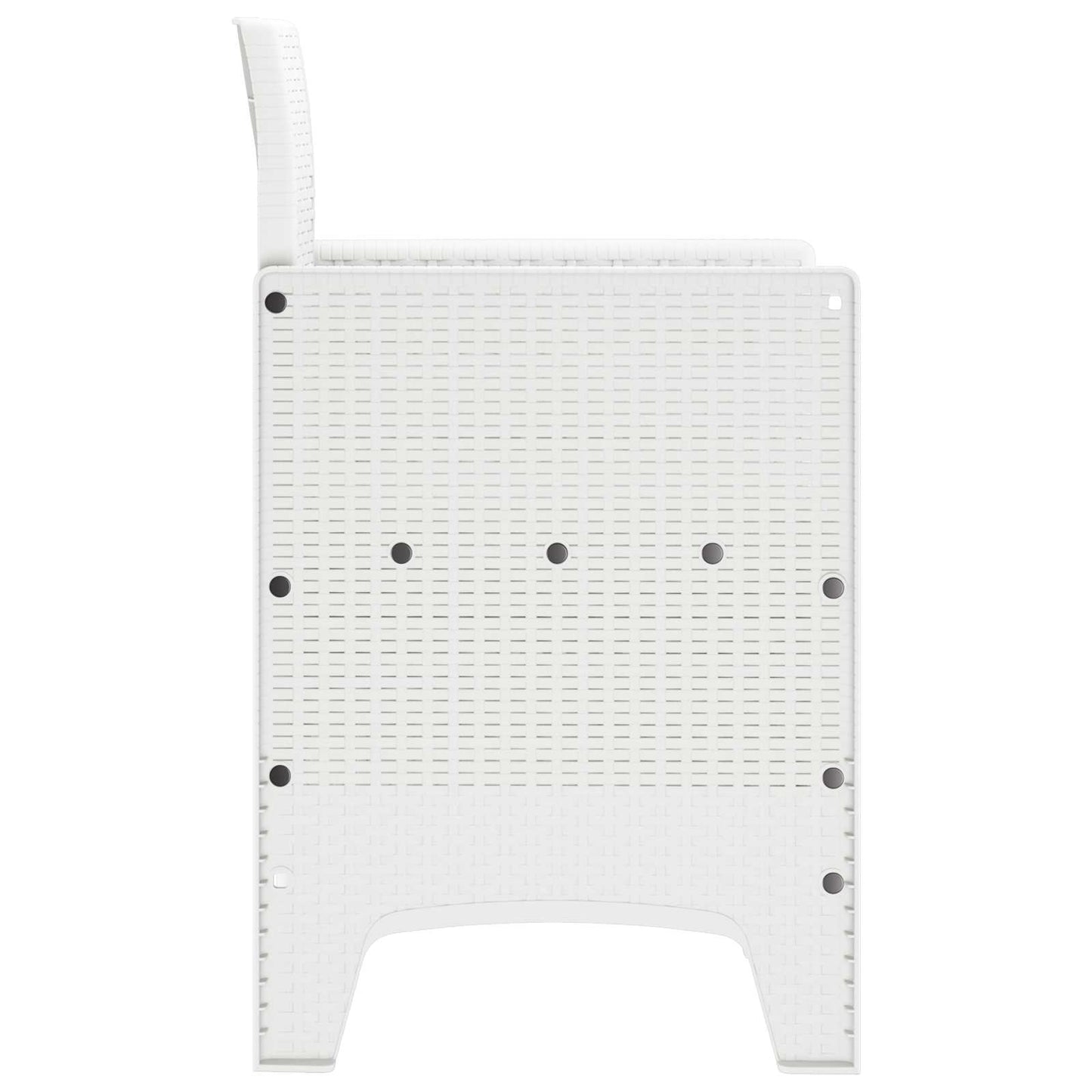 vidaXL Καρέκλα Κήπου 4 pcs Λευκό 53 x 49 x 85 εκ. Πολυπροπυλένιο