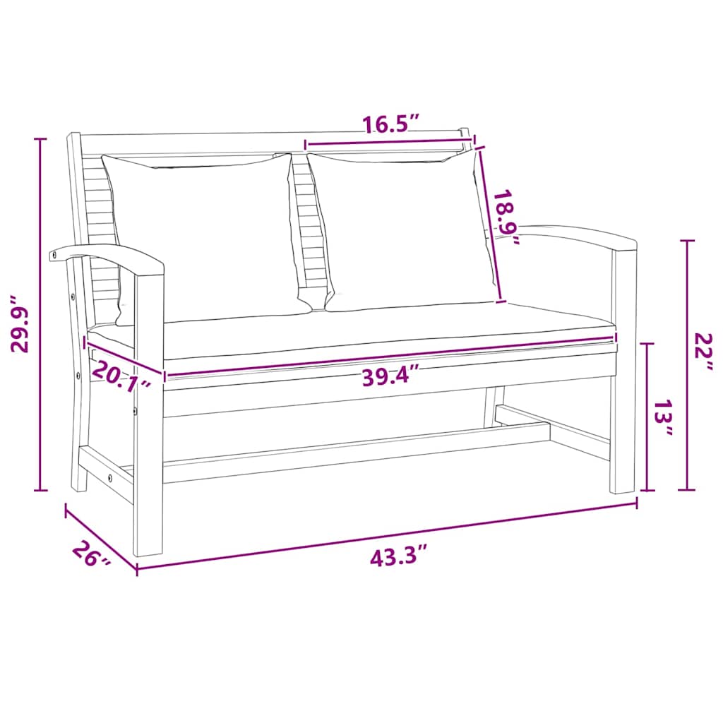 vidaXL Σετ Καναπέ Κήπου 3 pcs Φυσικό Μασίφ ξύλο teak
