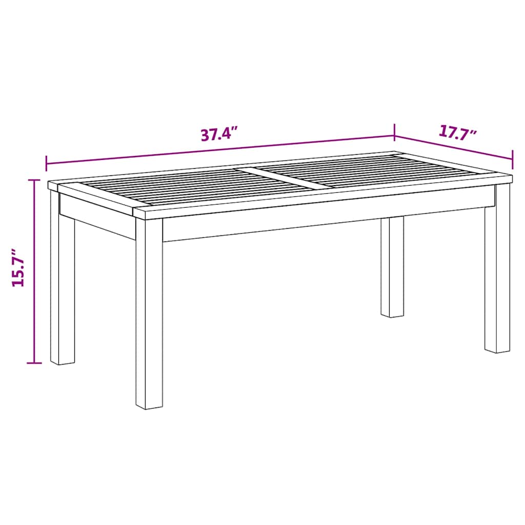 vidaXL Σετ Καναπέ Κήπου 3 pcs Φυσικό Μασίφ ξύλο teak