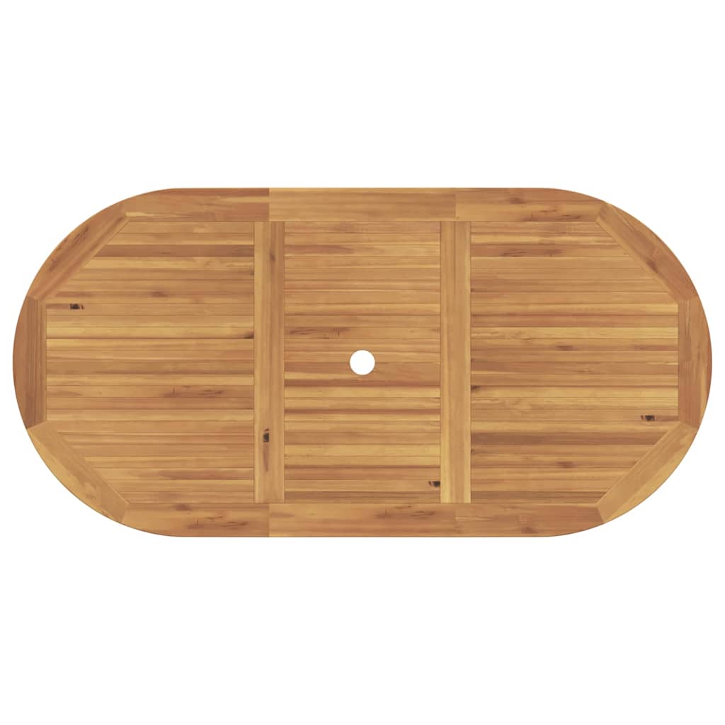 vidaXL Σέτ φαγητού για κήπο 5 pcs Καφέ Μασίφ ξύλο teak