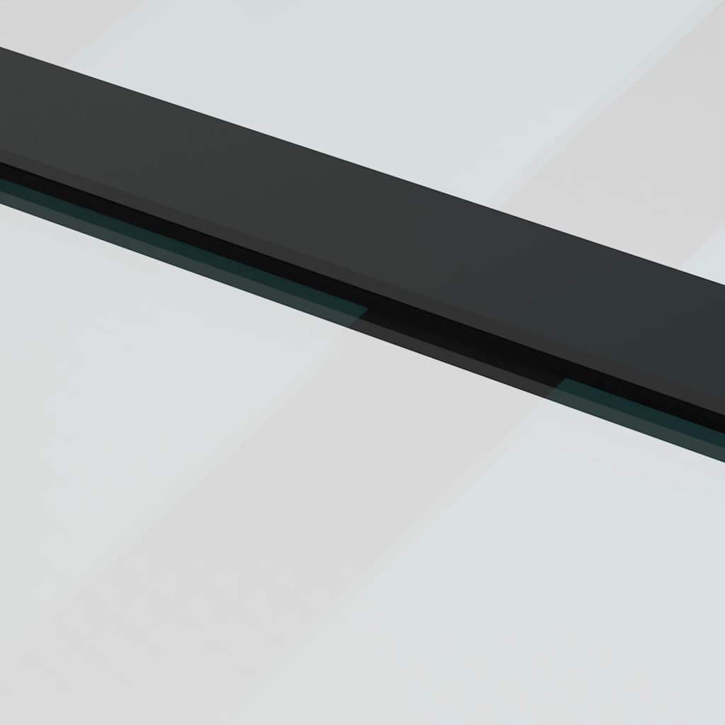 vidaXL Συρόμενη Πόρτα με Μηχανισμό Μαύρο 90x205 εκ. Γυαλί ESG