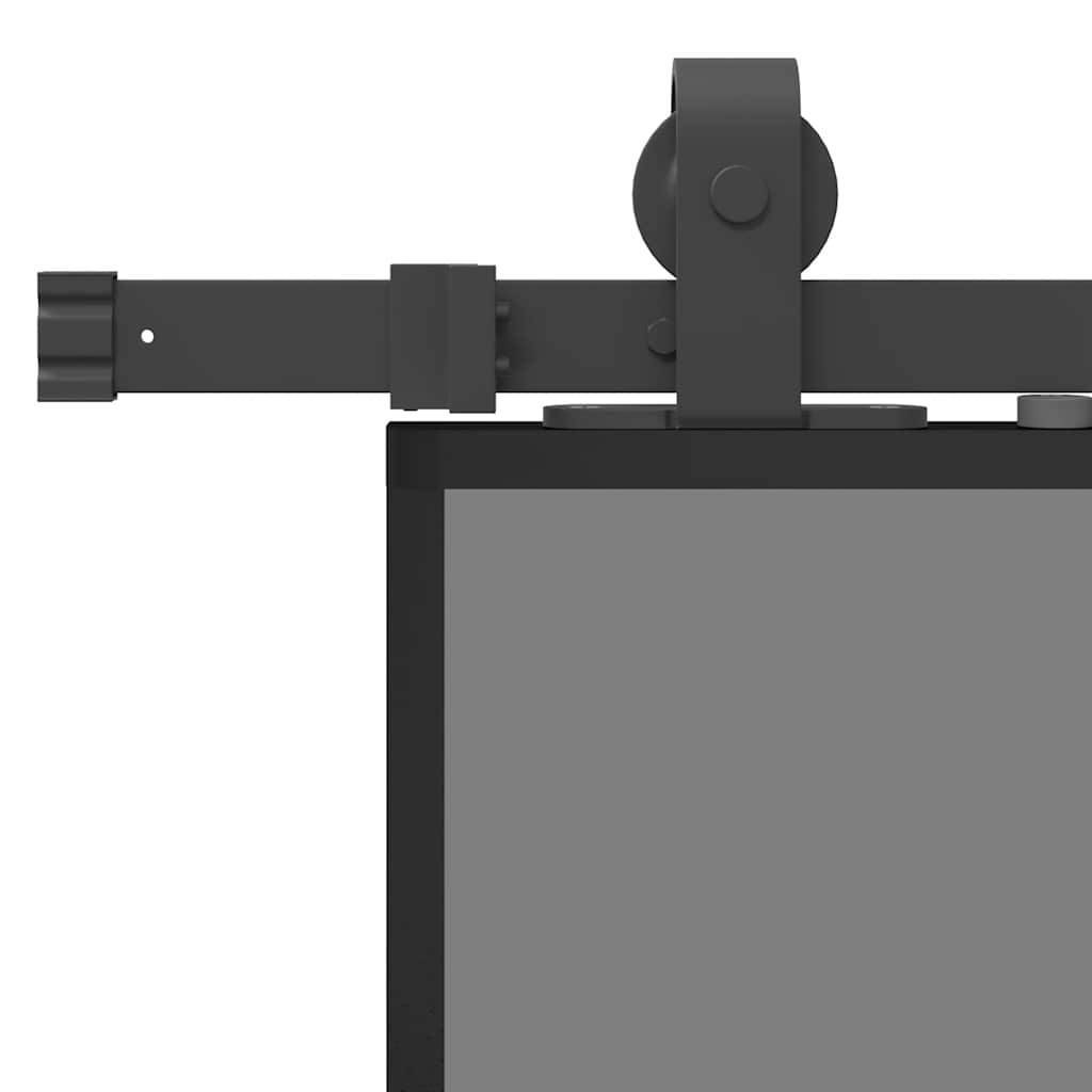 vidaXL Σετ συρόμενης πόρτας με υλικό μαύρο 102,5x205 cm