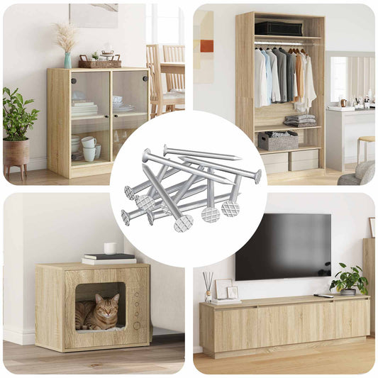 vidaXL Νύχια για Ξύλο 12 pcs Ασημί Ø 3 x 15 χιλ Μέταλλο