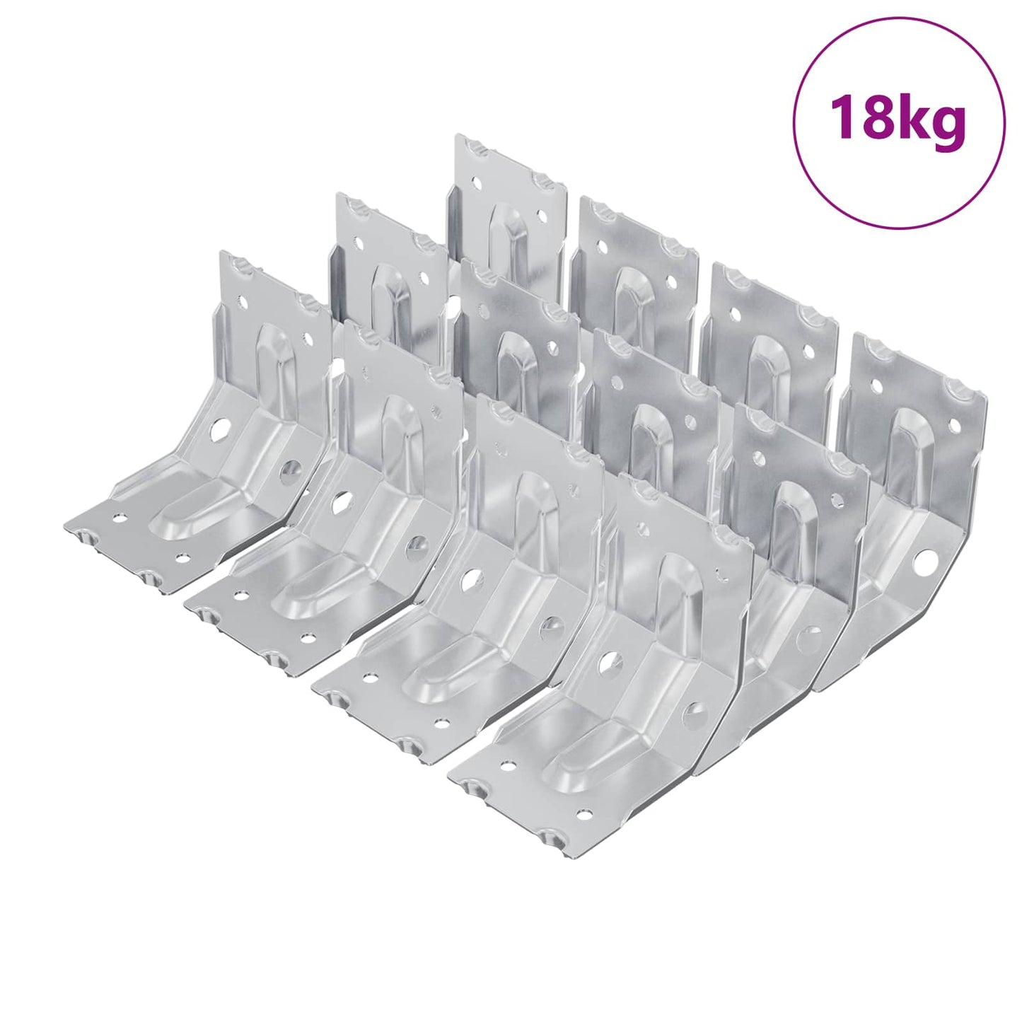 vidaXL Βραχίονας 212 pcs Επικαλυμμένο με ψευδάργυρο 106 x 55 x 1,5mm