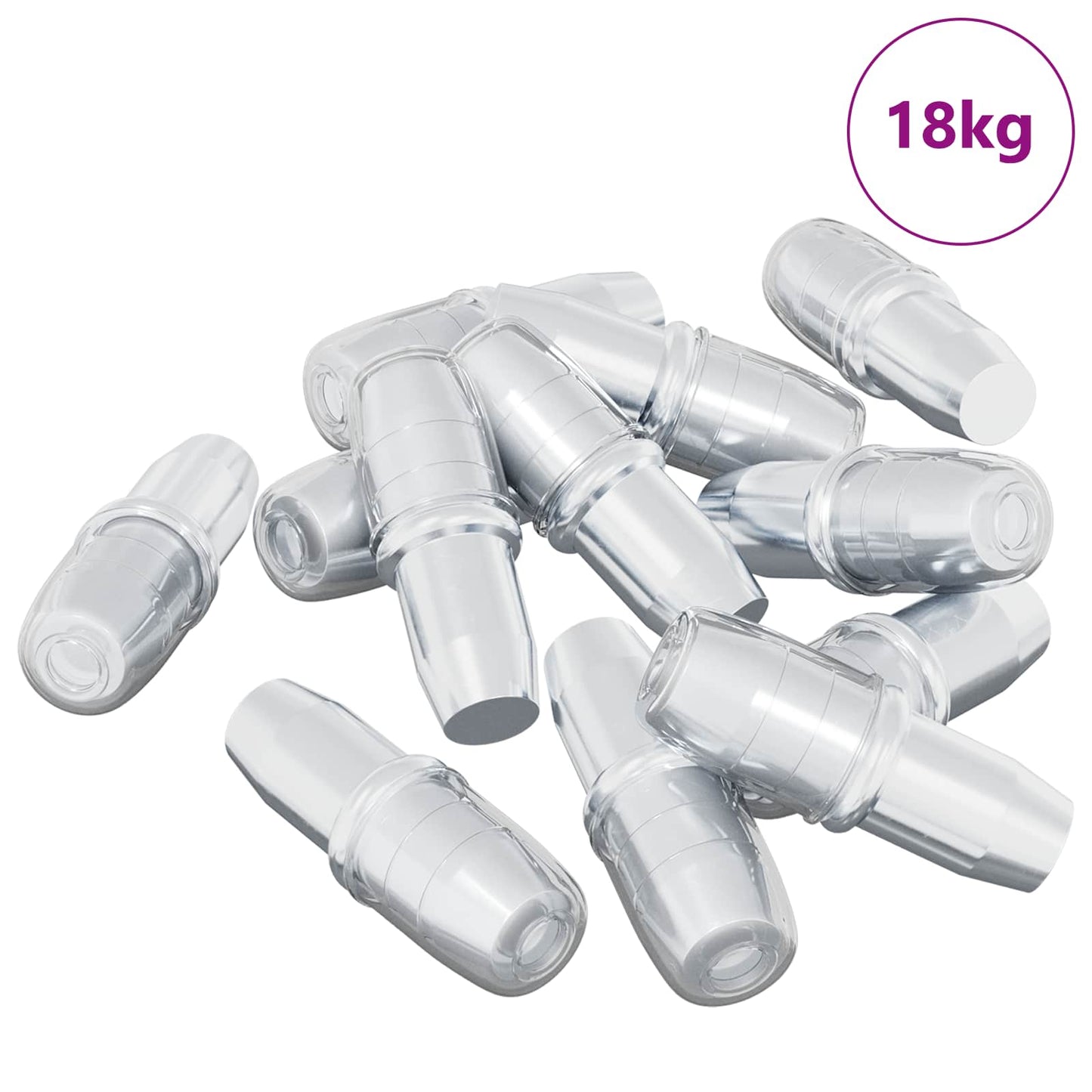 vidaXL Στήριγμα Ραφιού 7200 pcs Ασημί 7 x 16 mm Σίδερο