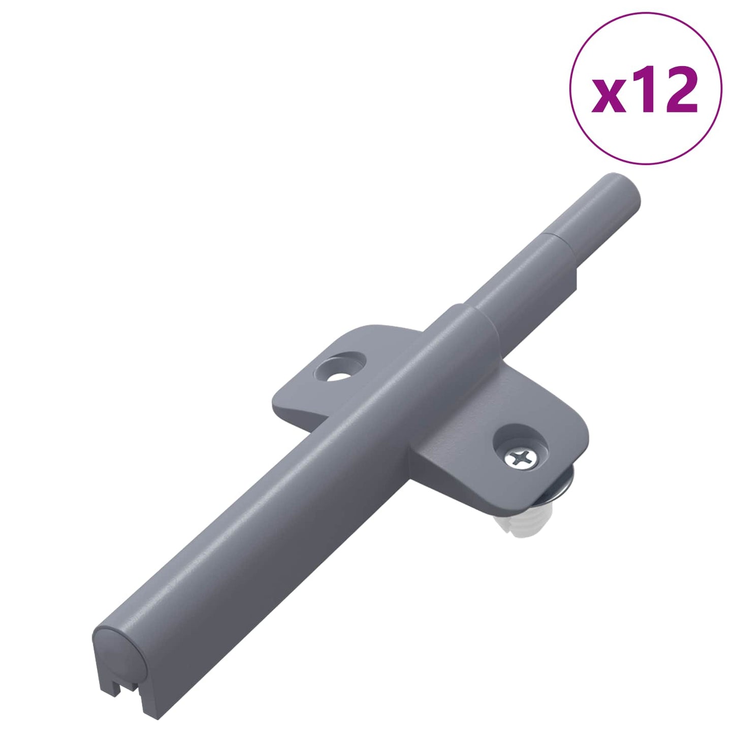 vidaXL Μαλακή κλειδαριά 12 pcs Γκρι 125 x 47 x 15 mm PP